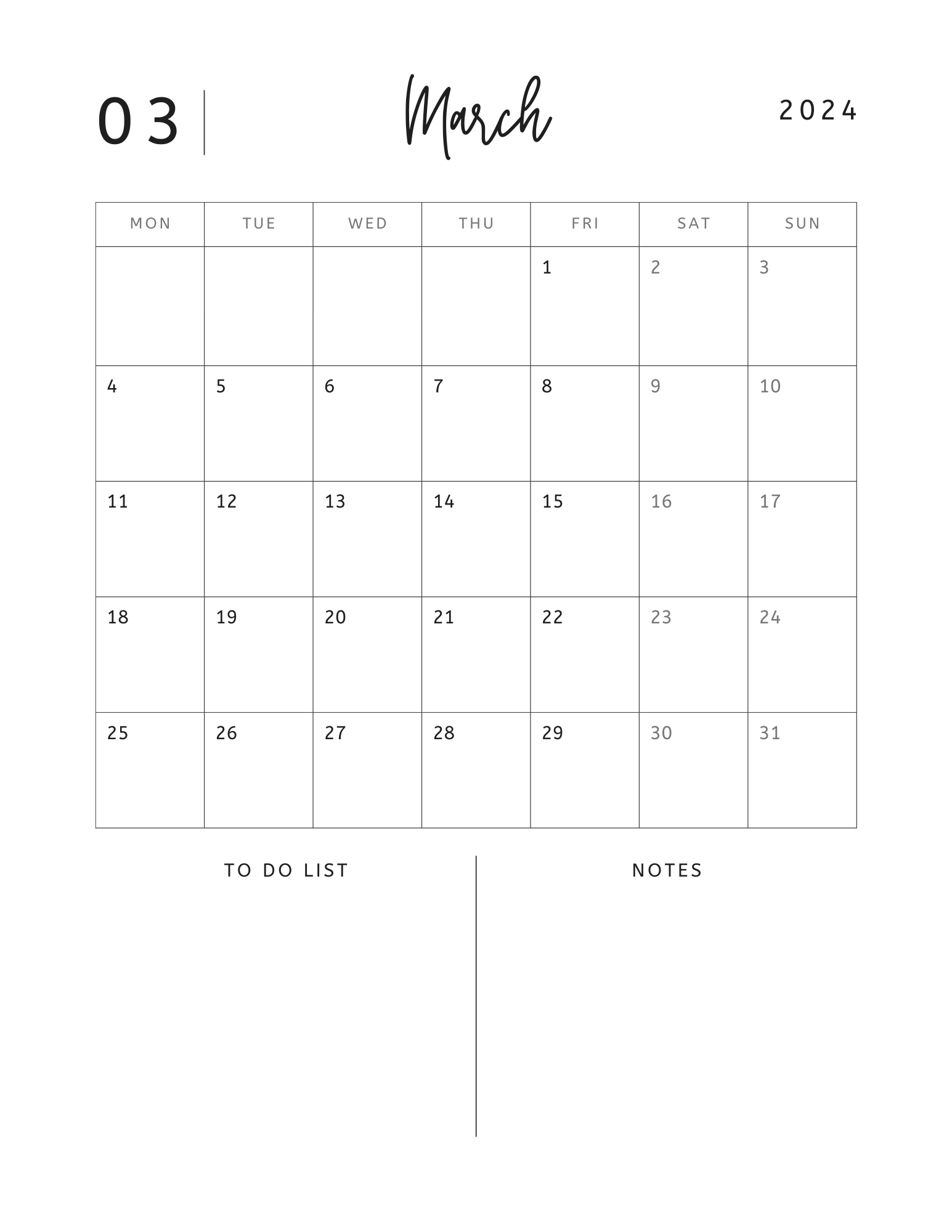 Monthly Planner 2024 - Image 2